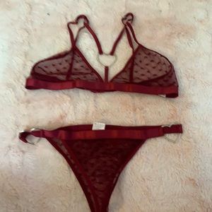 Dark Red Lingerie